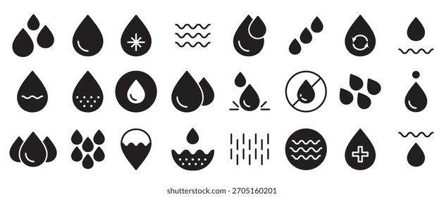 water collection drop wave rain symbol