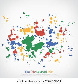 Water color abstract background, vector illustration