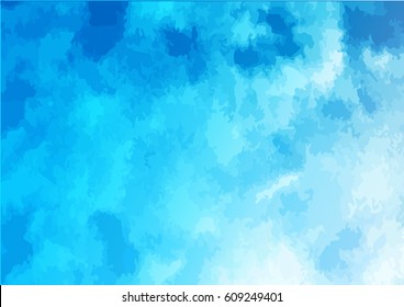 Water Color  Background Sky Cloud Vector Water Effect