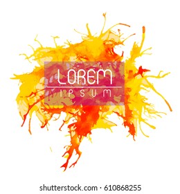 Water Color Background Texture Splash Vector