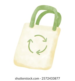 Water color bag World Environment Day vector file