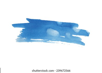 Water color blue background. Vector watercolor. Watercolor blue blot.