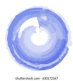 A water color blue planet in vector illustration.