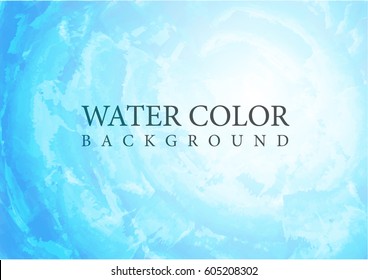 Water color Blue Sky Cloud Vector Background Abstract 