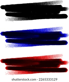 water color brush set vector design 