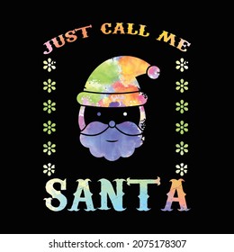 Water Color Christmas Day T Shirt Design And Vector Illustration. 