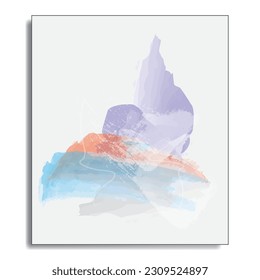 Water color digital abstract painting