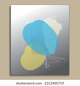 Water color digital abstract painting