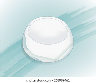 Water color drawing by hand with a soup plate in the Japanese style