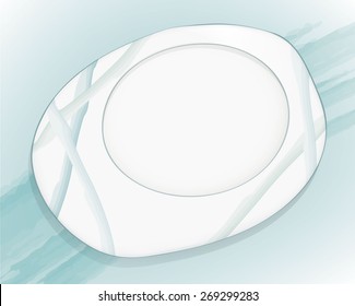 Water color drawing by hand with a medium size plate in the Japanese style