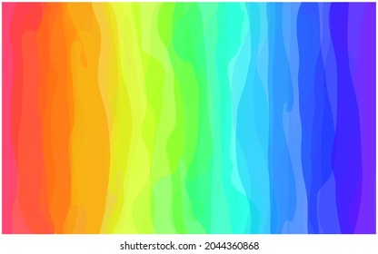 Water Color Effect Vector LGBTQ Rainbow Background