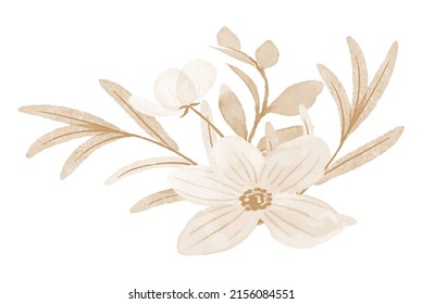 Water Color Flower Art Vector