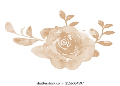Water Color Flower Art Vector
