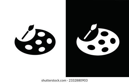 Water color icon vector. Water color silhouette. School supplies icon vector. Back to school concept. Learning and education icon. Flat vector in black and white.