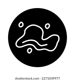 Water color line icon.  Liquid flow. Natural resource