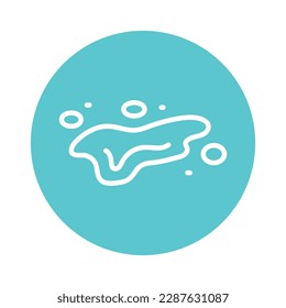 Water color line icon.  Liquid flow. Natural resource