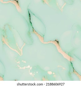 Water Color Marble. Gold Gradient Background. Green Alcohol Ink Marble. Pastel Alcohol Ink. Modern Seamless Template. Wall Marble Watercolor. Gold Ink Paint. Light Seamless Pattern. Watercolor Repeat