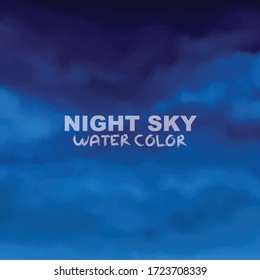 Aquarellabend Sky-Vektorgrafik
