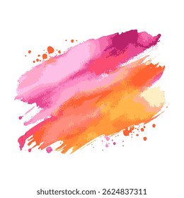Water color  paint artistic dry brush stroke vector