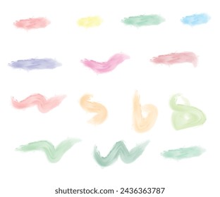Forma de pintura de color de agua con líquido aislado en el archivo Eps para elementos de diseño