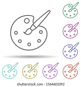 Water color palette multi color icon. Simple thin line, outline vector of education icons for ui and ux, website or mobile application