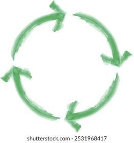 ícone verde reciclar cor da água