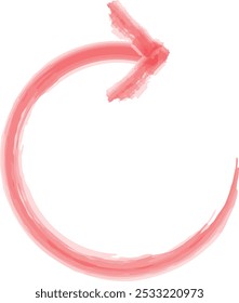 water color reload red icon