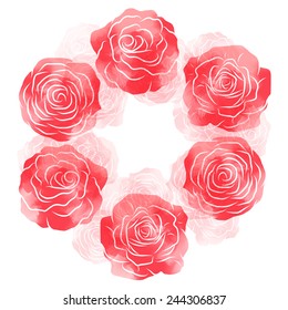 Water color rose - Vector