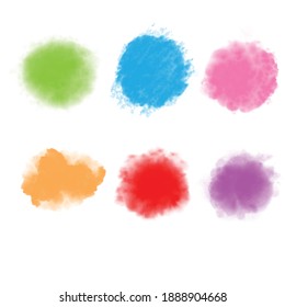 Water Color Set Of Vector