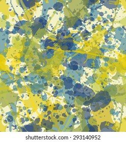 Water color splatters seamless pattern