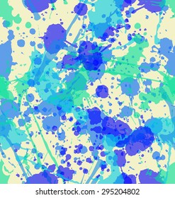 Water color splatters seamless pattern