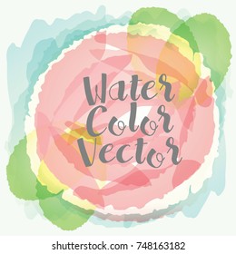 Water color square banner vector illustration