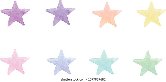 Water color Starts blue. purple. red, yellow