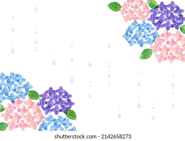 water color texture background with hydrangea