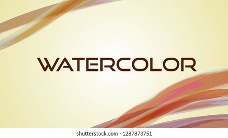 Water color texture style in backgrounds ,banner, backdrop With text watercolor in the center