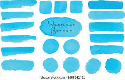 Water Color Vector Element and Design Set