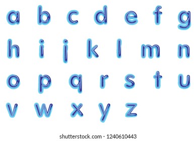 water color vector font