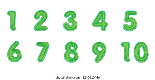 water color vector font