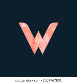 Logotipo de tipografía de Vector de letra W, Letra de signo de logotipo de alfabeto W mínimo, Letra W Signo de tipografía y símbolo