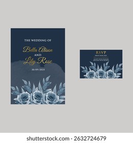 water color wedding card with collection forest fern eucalyptus art foliage natural leaves herbs in line style. Decorative beauty elegant illustration for design hand drawn flowers