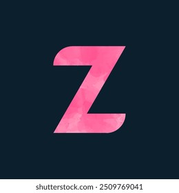 Logotipo de tipografía de Vector de letras Z de color de agua, Letra de signo de logotipo de alfabeto Z mínimo, Signo y símbolo de tipografía de letra Z