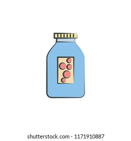 Water colored hand drawn icon. Element of autumn icon for mobile concept and web apps. Hand drawn colored Water can be used for web and mobile on white bakgorund