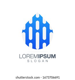 water colorful gradient logo design