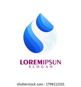 vector de diseño de logotipo de color agua