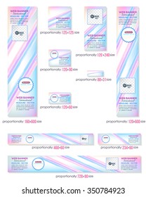Water Colors Elements Standard 10 Sizes Web Banners Template