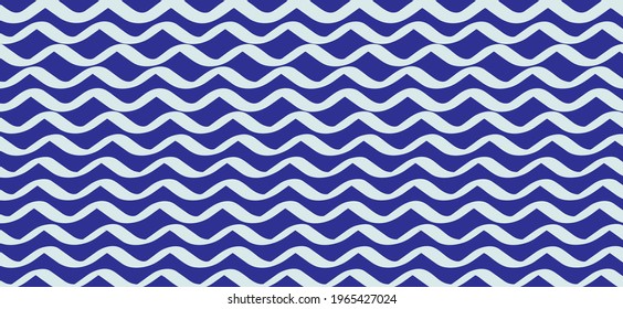 Patrón de línea de color de agua. Elementos de fondo de onda azul. El estilo de Memphis chevron.