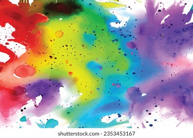 water colour splashes or water colour painting