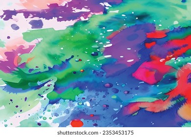 water colour splashes or water colour painting