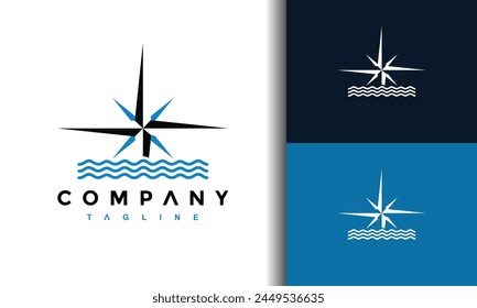 the water compass blue logo