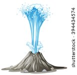 Water comping out of the ground illustration